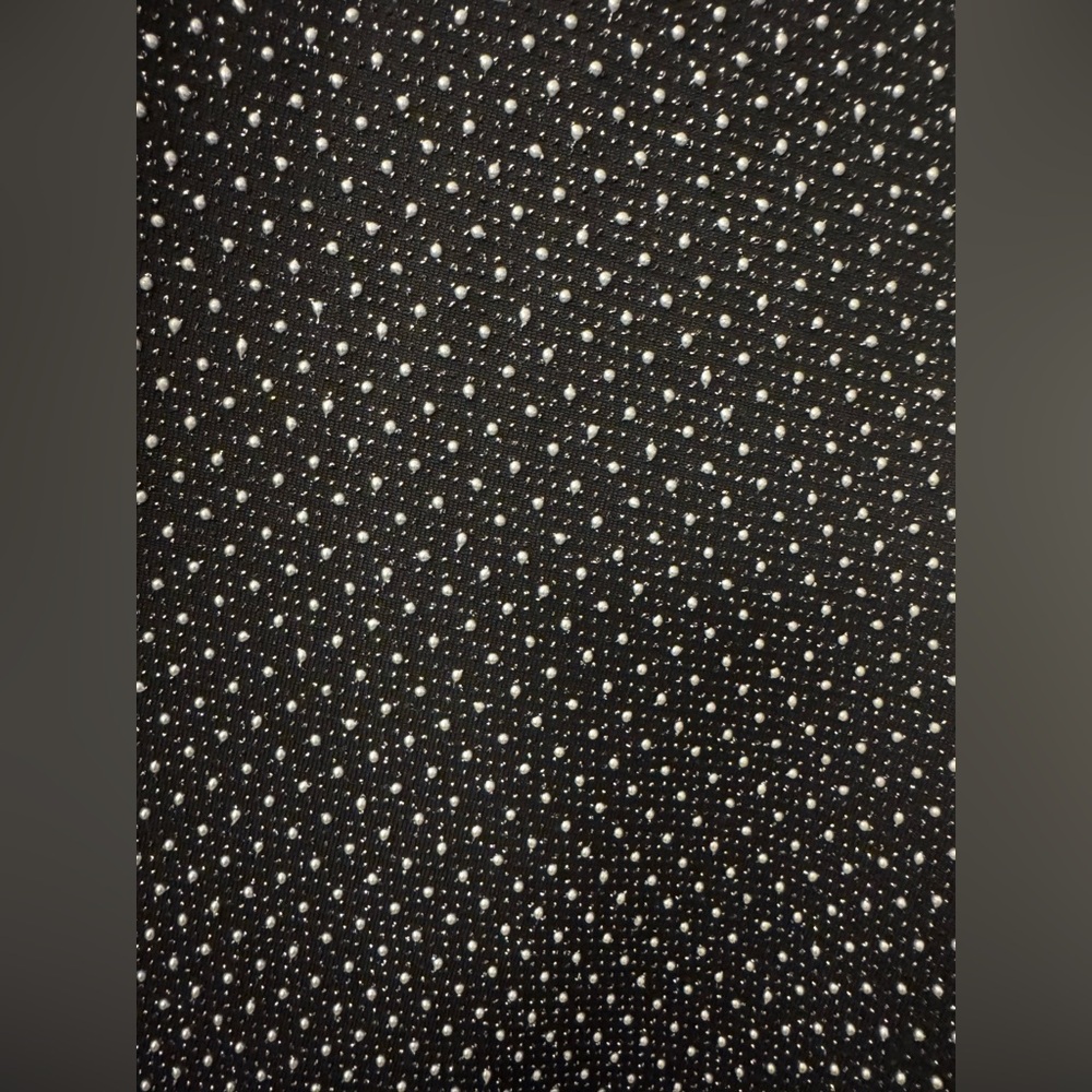 Ruby Rd. Black & Silver-Tone Studded Allover Cold… - image 3